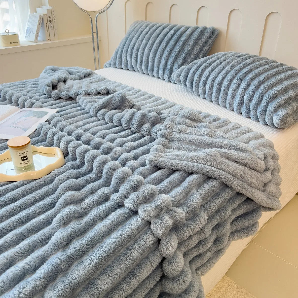 Thick Striped Pet Blanket