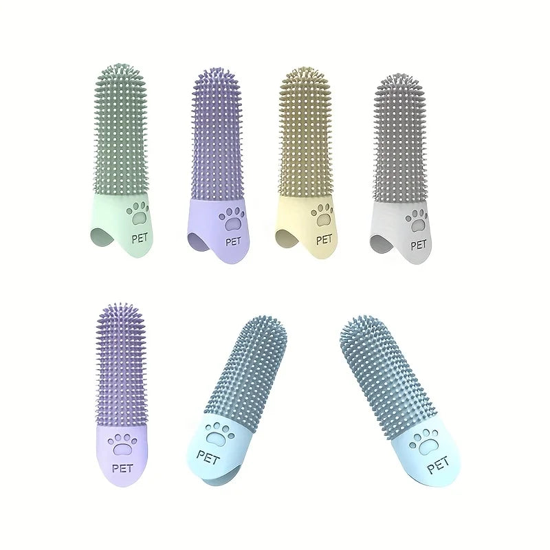 360° Silicone Finger Toothbrush for Pets