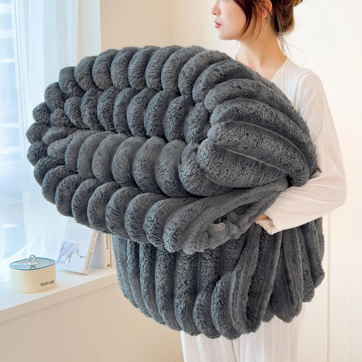 Thick Striped Pet Blanket