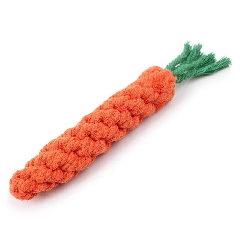 Carrot Rope Chew Toy for Small Dogs