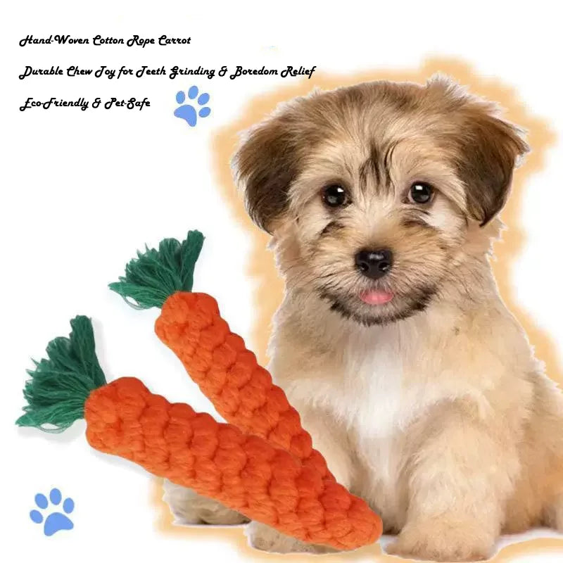 Carrot Rope Chew Toy for Small Dogs