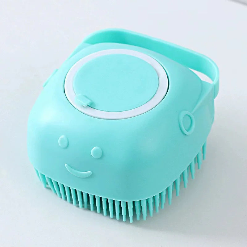 Pet Bath Brush with Shampoo Dispenser