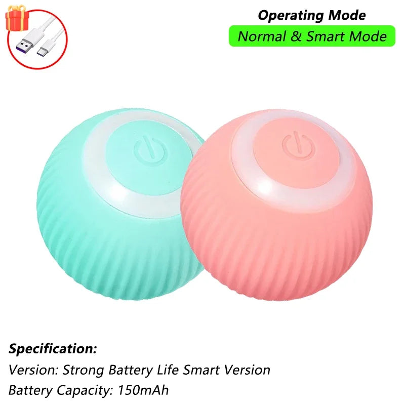 iLMH Rechargeable Rolling Cat Ball with Tail