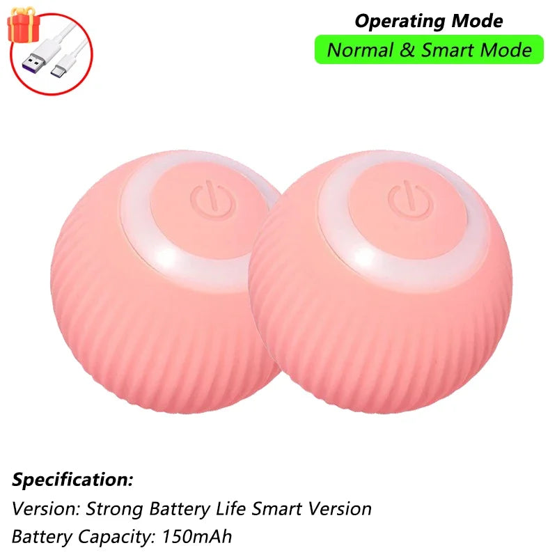 iLMH Rechargeable Rolling Cat Ball with Tail