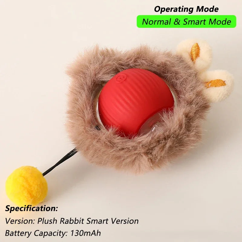 iLMH Rechargeable Rolling Cat Ball with Tail