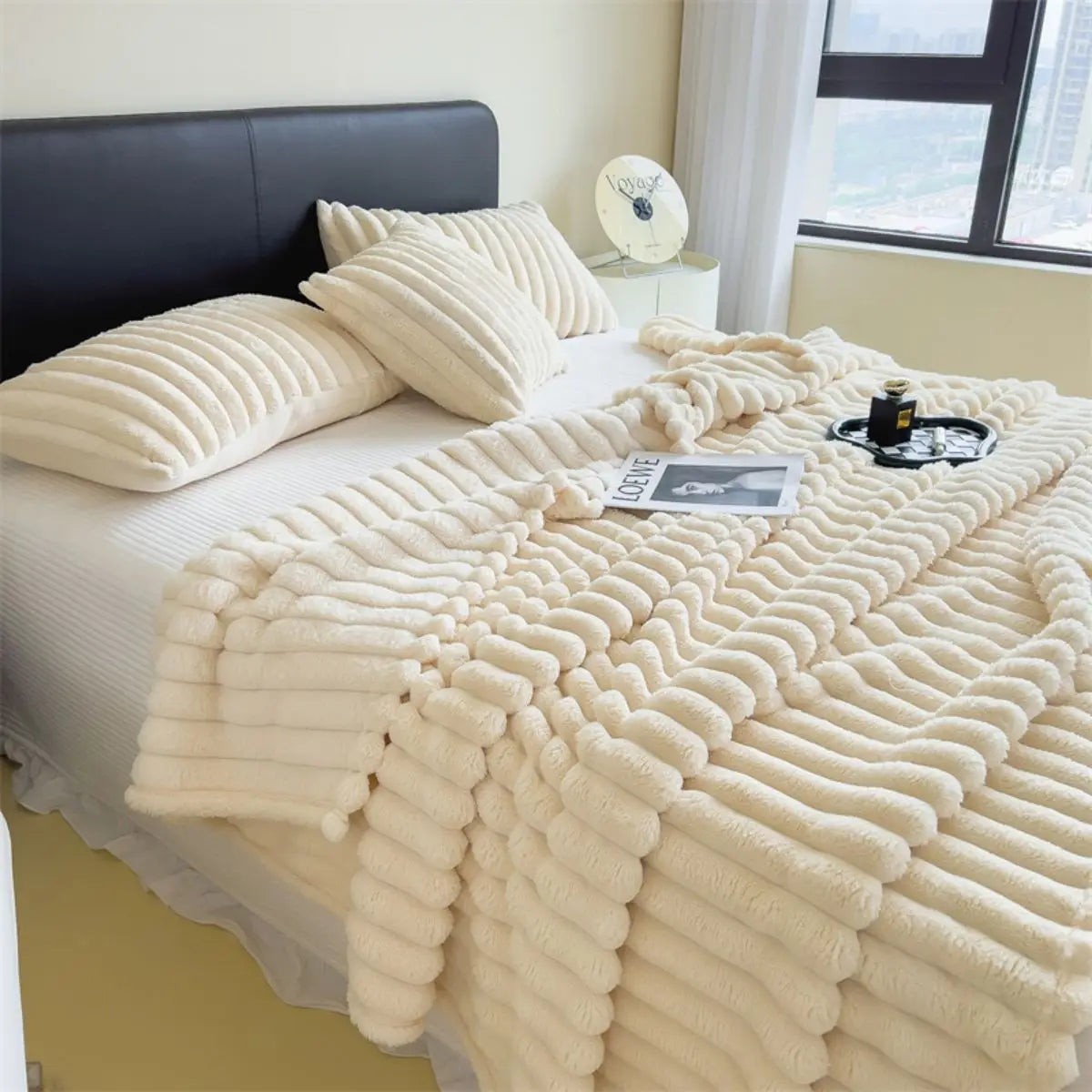Thick Striped Pet Blanket