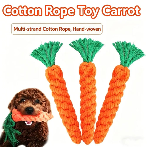 Carrot Rope Chew Toy for Small Dogs