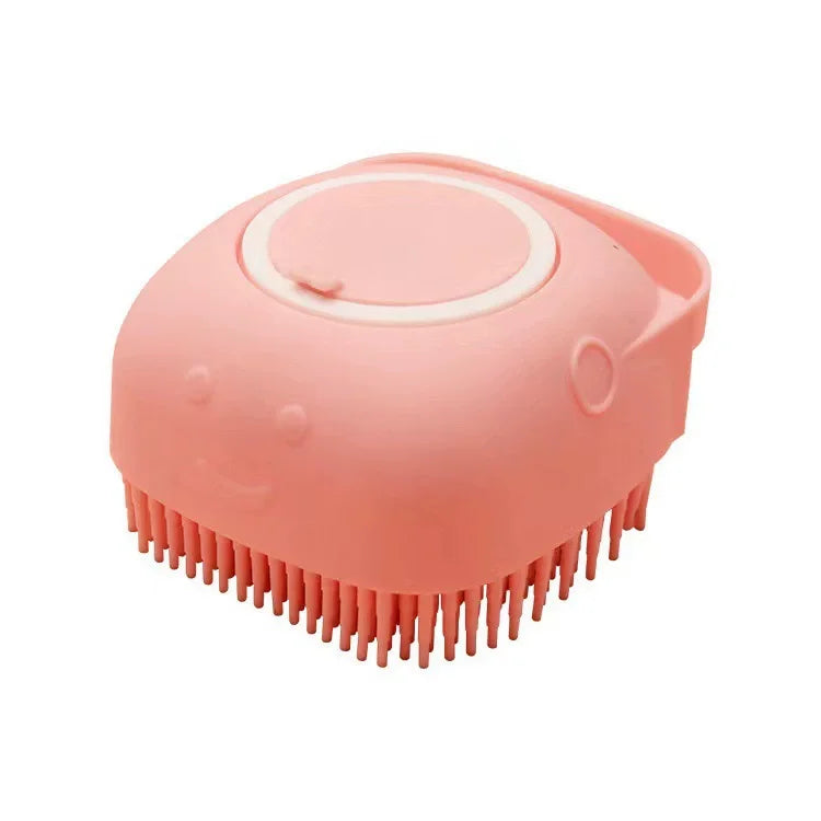 Pet Bath Brush with Shampoo Dispenser