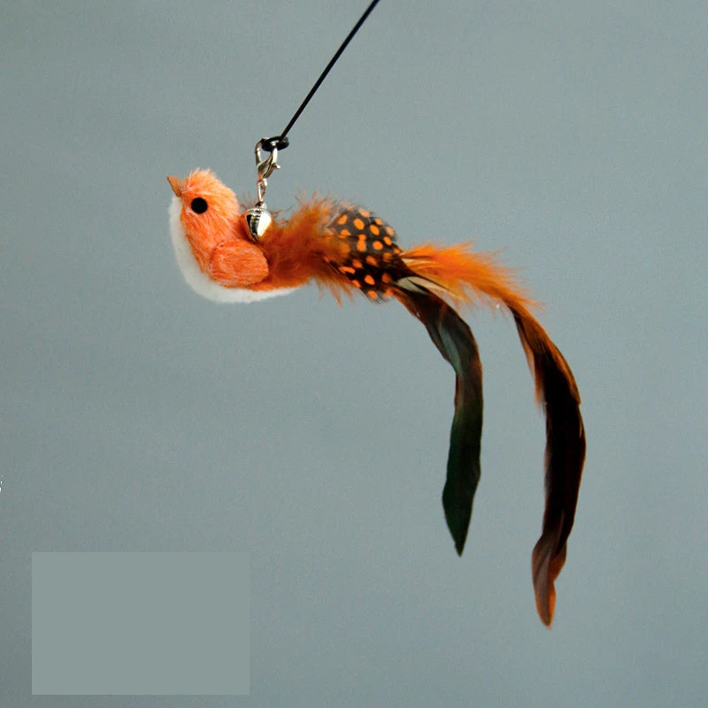 Feather Cat Teaser Wand with Bell