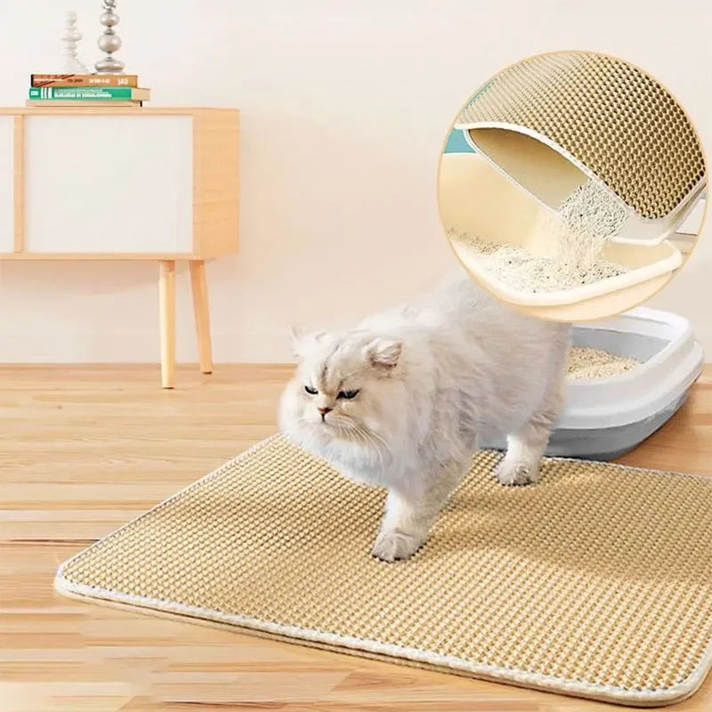 Double-Layer Cat Litter Mat