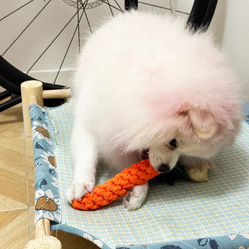 Carrot Rope Chew Toy for Small Dogs