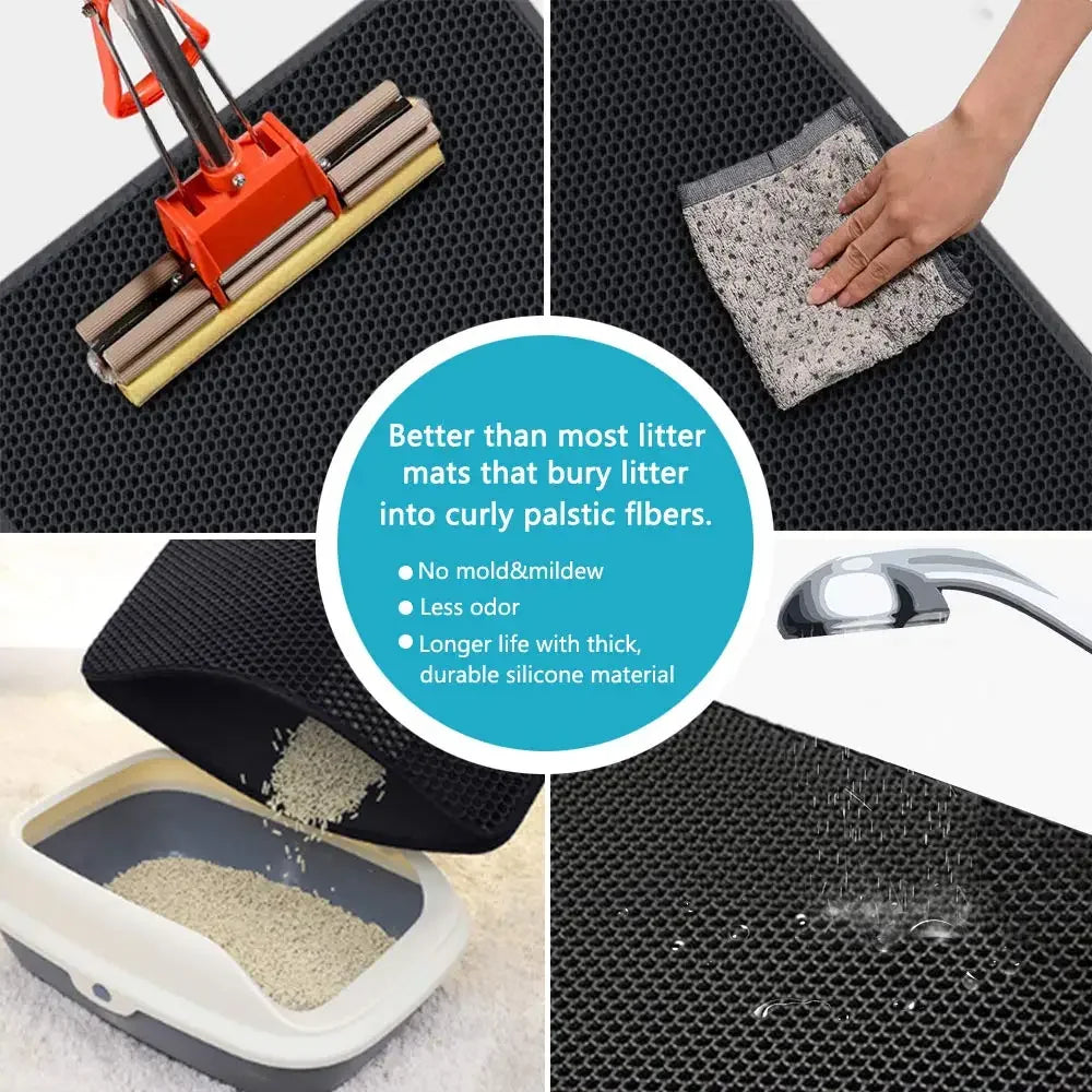 Double-Layer Cat Litter Mat