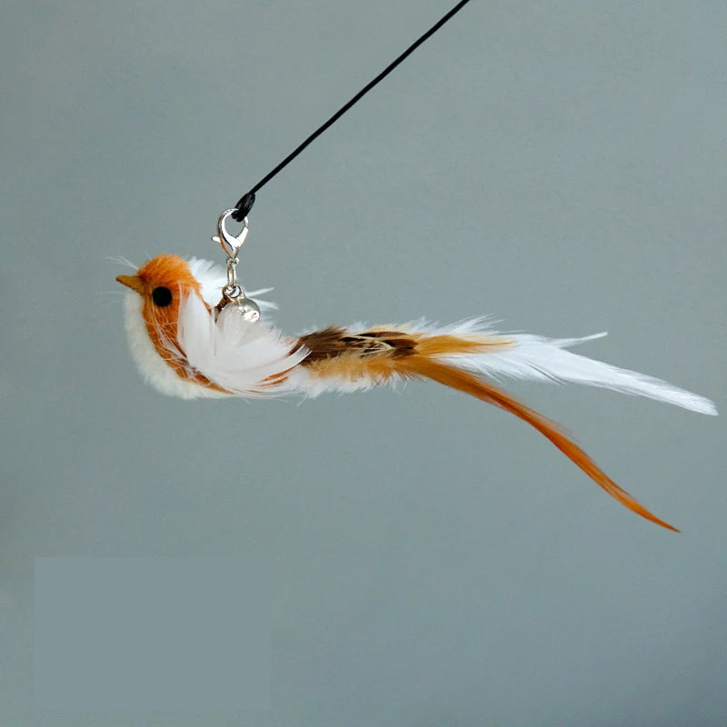 Feather Cat Teaser Wand with Bell