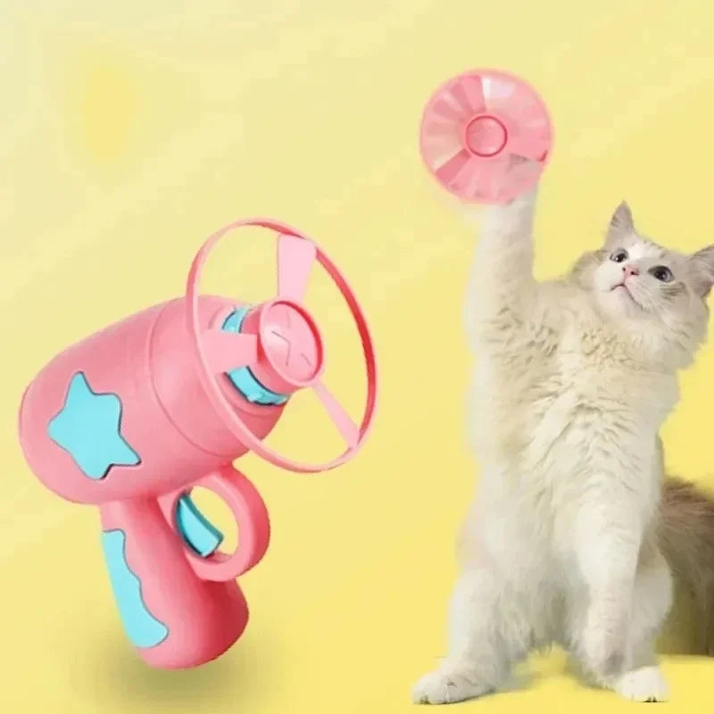 Mini Flying Disc Launcher Cat Toy
