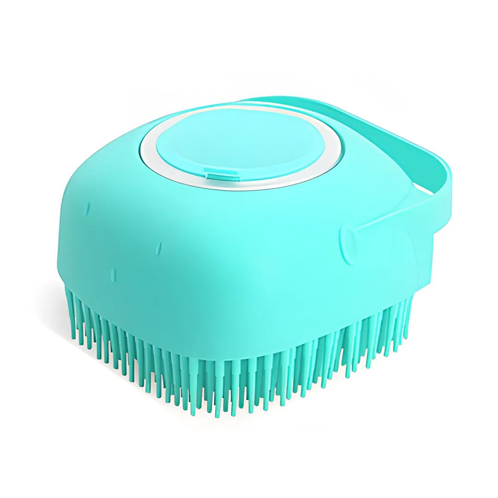 Pet Bath Brush with Shampoo Dispenser