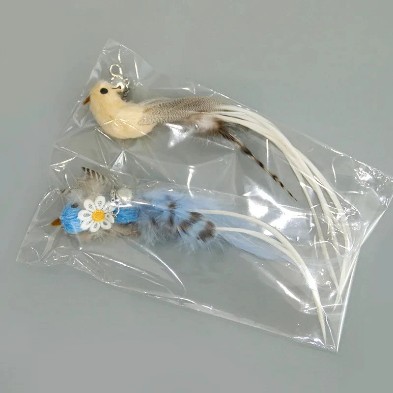 Feather Cat Teaser Wand with Bell