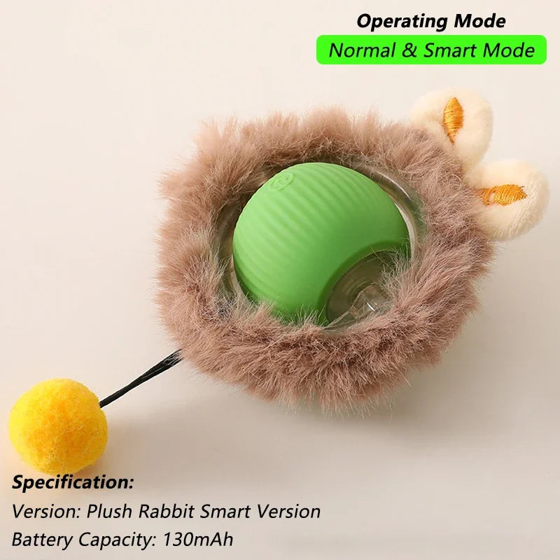 iLMH Rechargeable Rolling Cat Ball with Tail