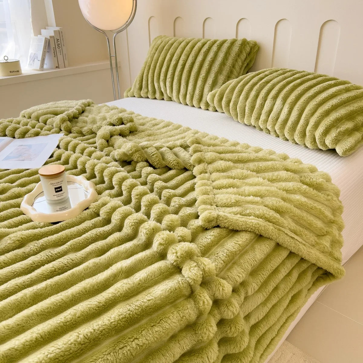 Thick Striped Pet Blanket