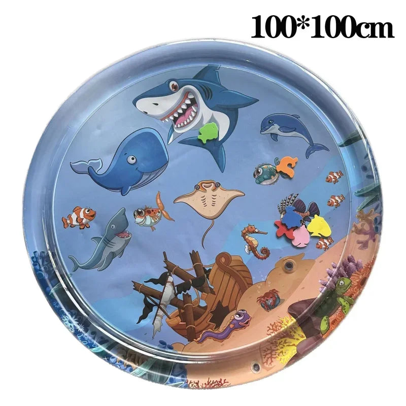 Ocean-Themed Water Play Mat for Pets