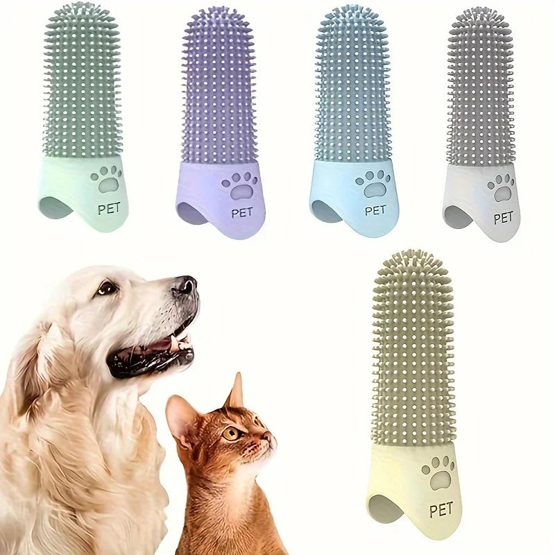 360° Silicone Finger Toothbrush for Pets