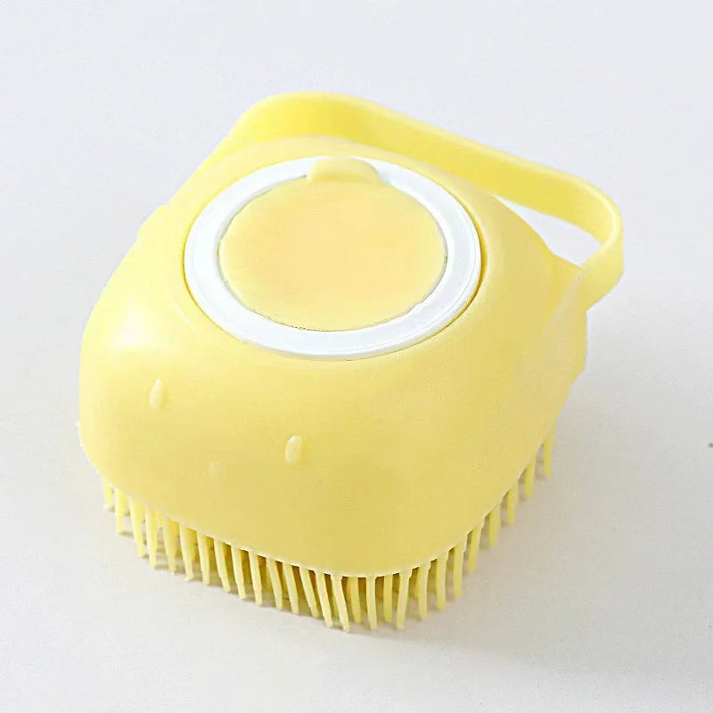 Pet Bath Brush with Shampoo Dispenser