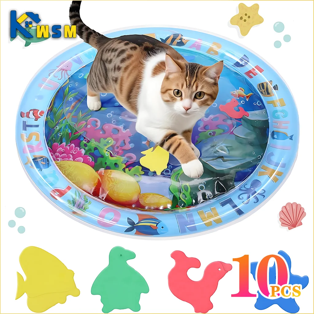 Ocean-Themed Water Play Mat for Pets