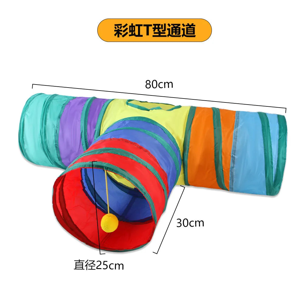 Foldable Cat Play Tunnel