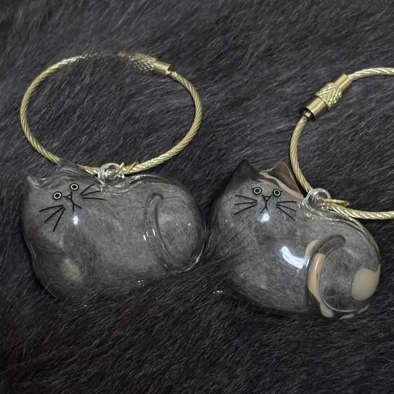 Cat Fur Keepsake Keychain