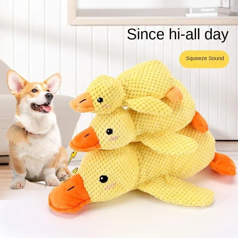 Squeaky Plush Duck Dog Toy