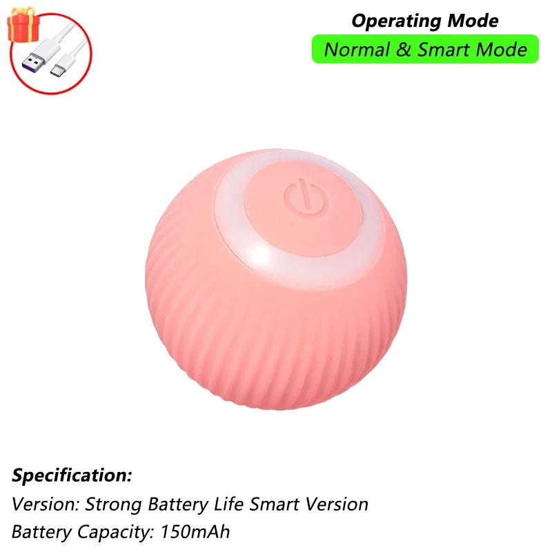 iLMH Rechargeable Rolling Cat Ball with Tail