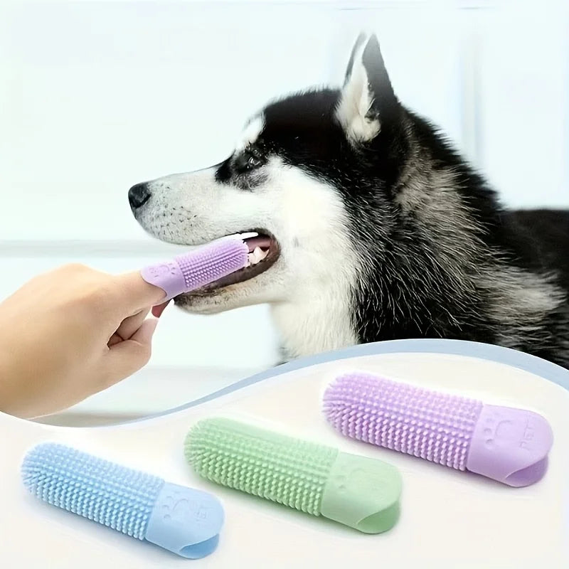 360° Silicone Finger Toothbrush for Pets
