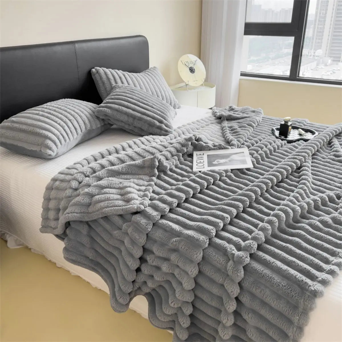 Thick Striped Pet Blanket