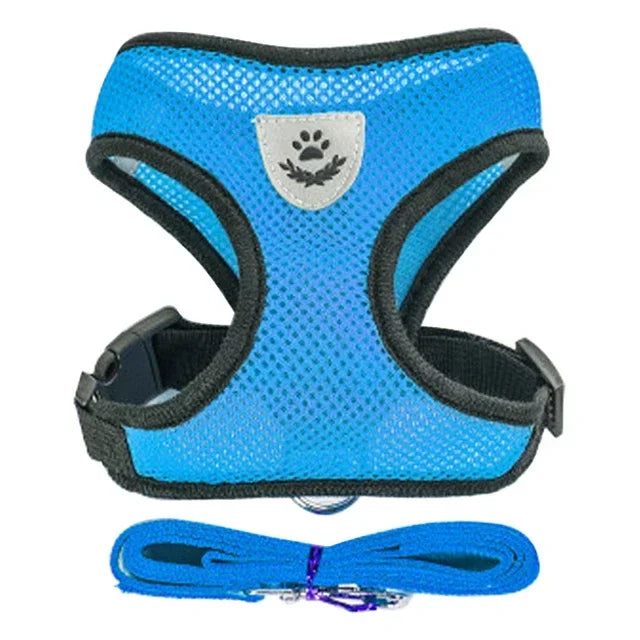 Adjustable Mesh Harness & Leash for Cats and Small Dogs