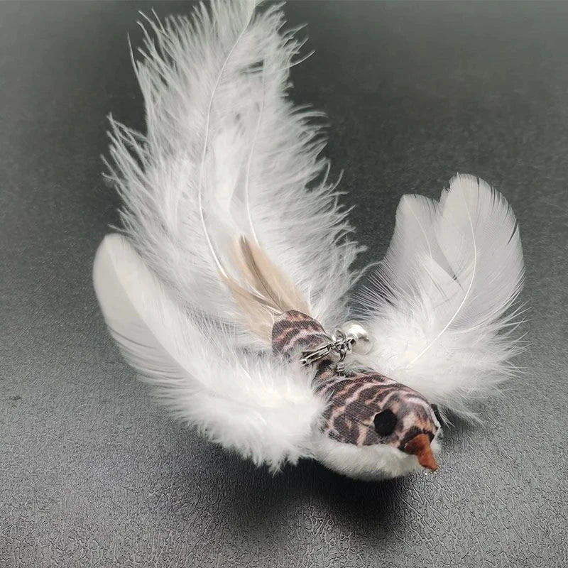 Feather Cat Teaser Wand with Bell