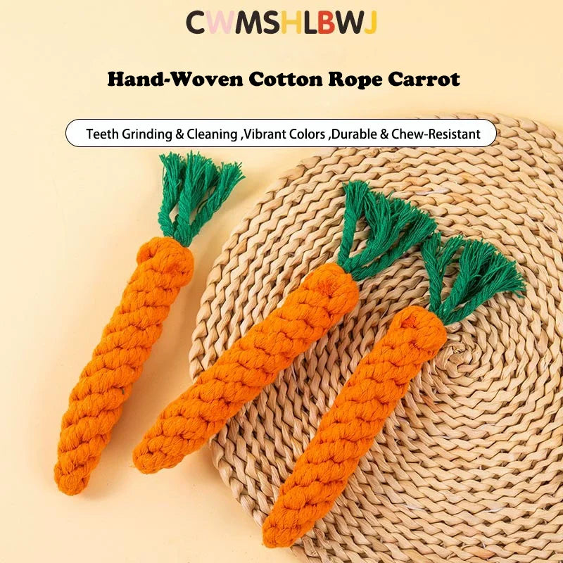 Carrot Rope Chew Toy for Small Dogs