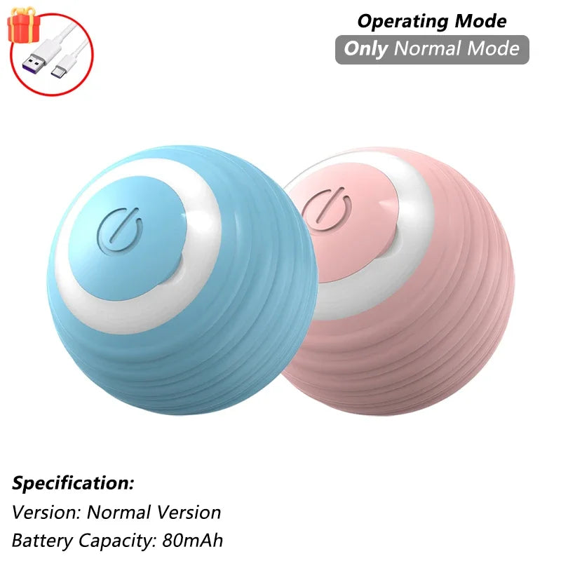 iLMH Rechargeable Rolling Cat Ball with Tail
