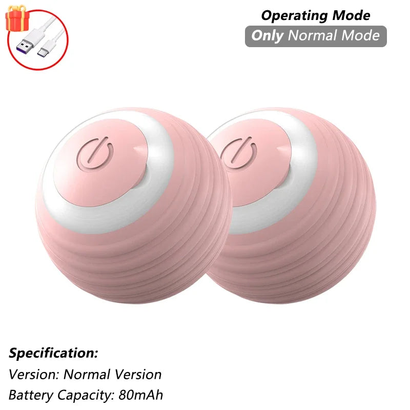 iLMH Rechargeable Rolling Cat Ball with Tail