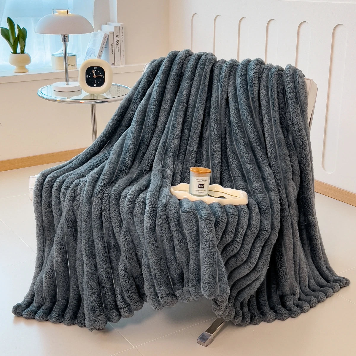 Thick Striped Pet Blanket