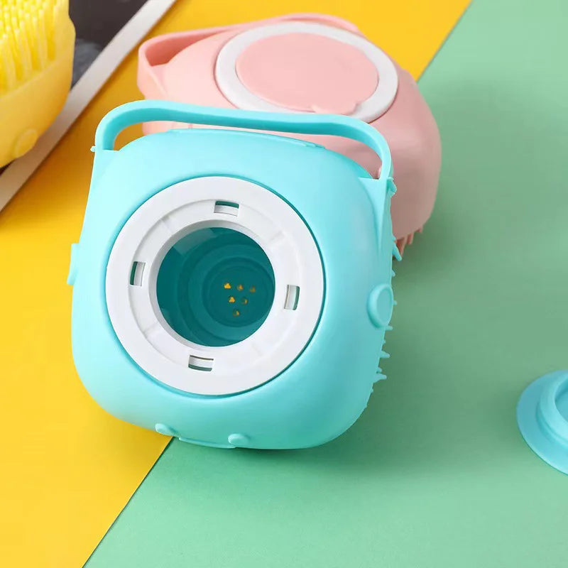 Pet Bath Brush with Shampoo Dispenser