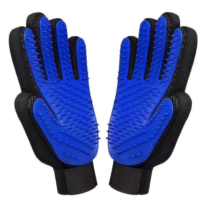 2 In 1 Pet Grooming Glove Brush Hair Remover Massage Comb For Dogs And Cats Efficient Shedding Fur Removal Pet Care Accessory