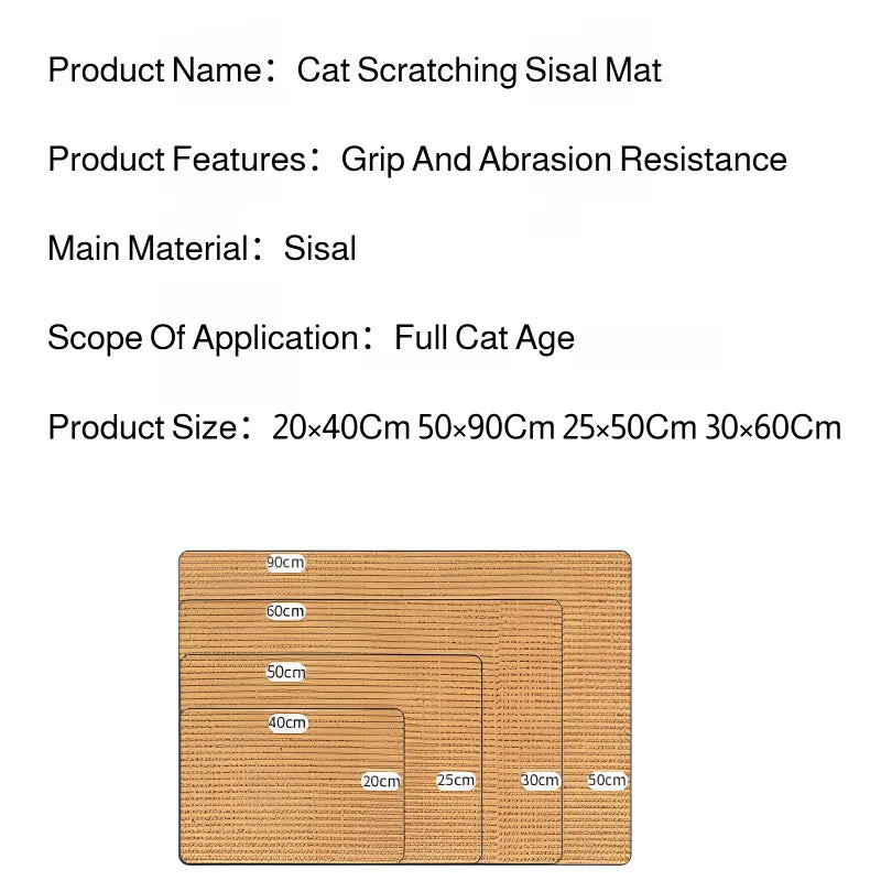 Sisal Cat Scratching Mat & Sofa Protector