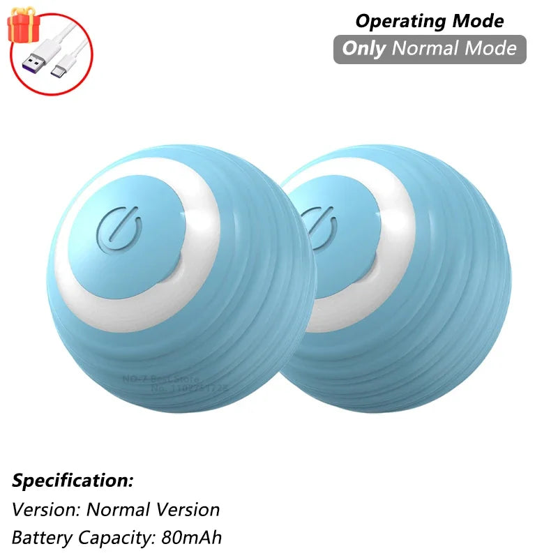 iLMH Rechargeable Rolling Cat Ball with Tail
