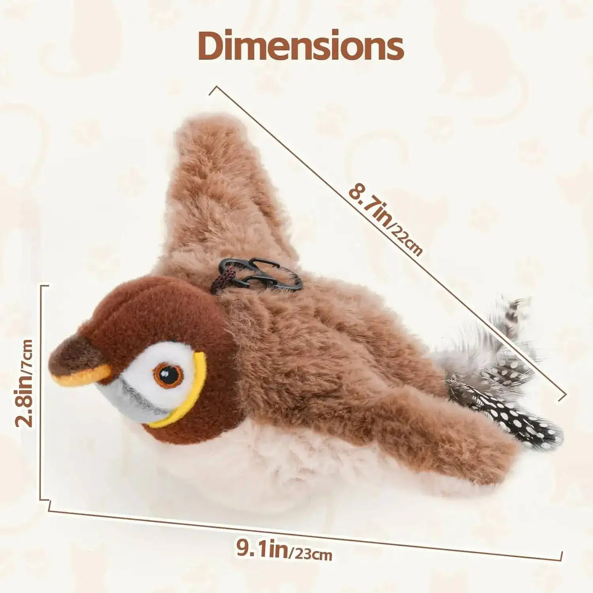 Rechargeable Chirping & Flapping Bird Cat Toy