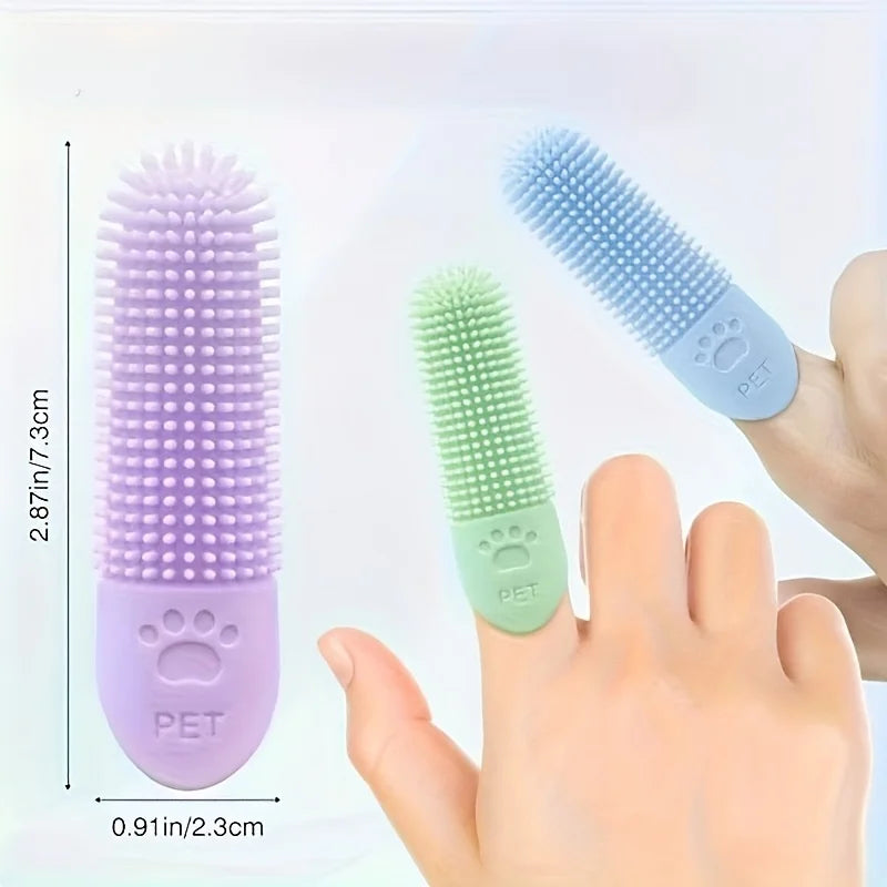 360° Silicone Finger Toothbrush for Pets