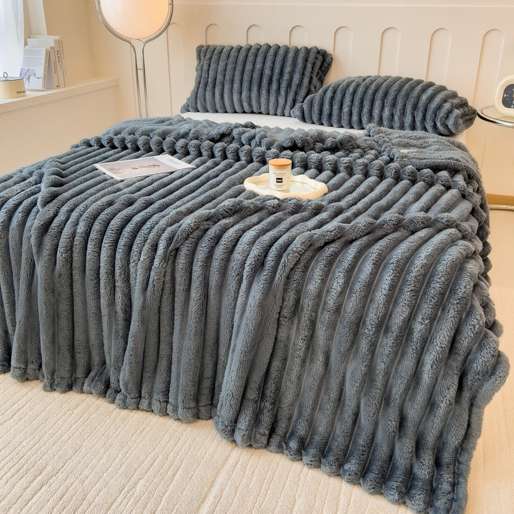 Thick Striped Pet Blanket